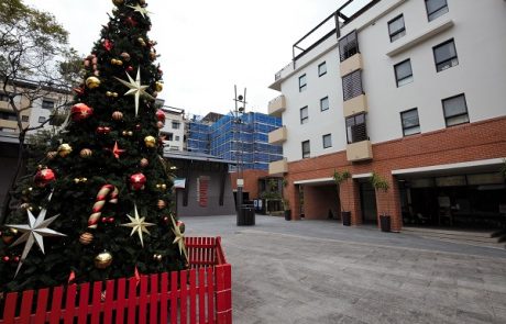 Kogarah Town Square with Everest scaffolding